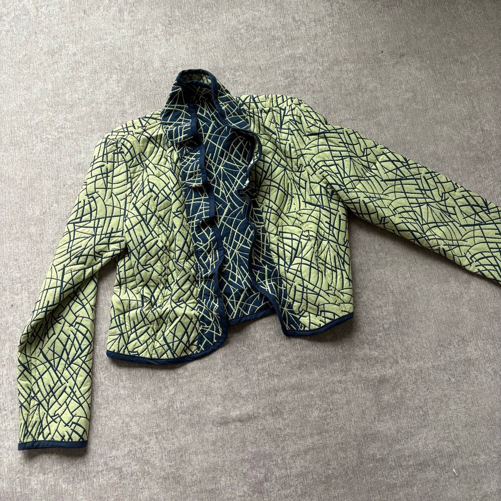 Reversible Unique Green Blue Blazer Jacket